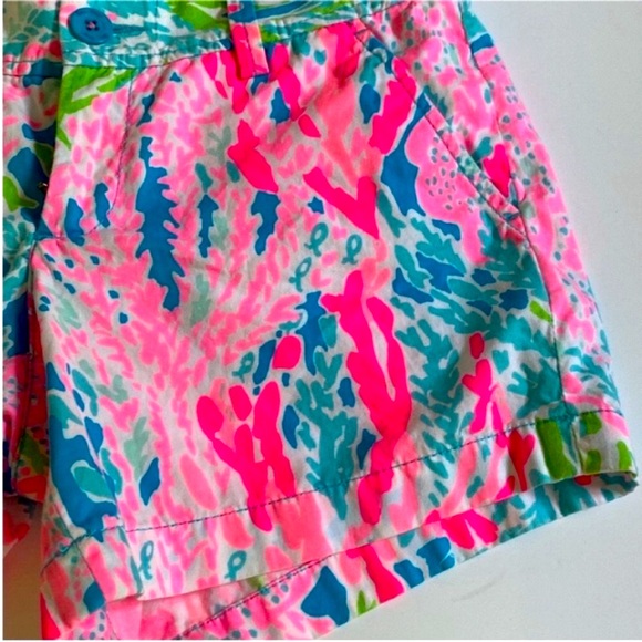 Lilly Pulitzer Shorts Women’s Callahan Cotton Pink Blue Shorts size 2 - Picture 3 of 10
